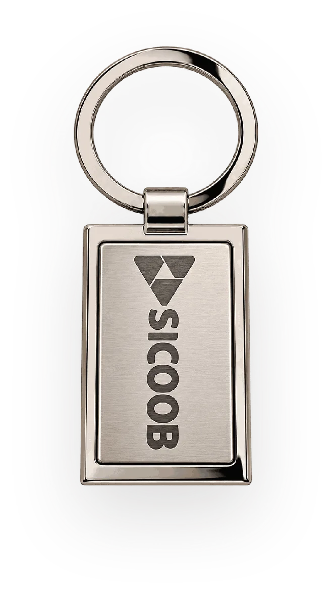 Chaveiro de inox personalizado com gravação de logotipo